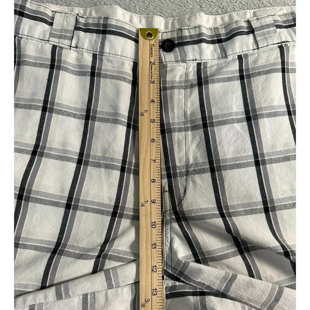 Dickies Plaid Cargo Shorts 40 Regular Fit Black Gray Workwear Outdoor‎ Casual
